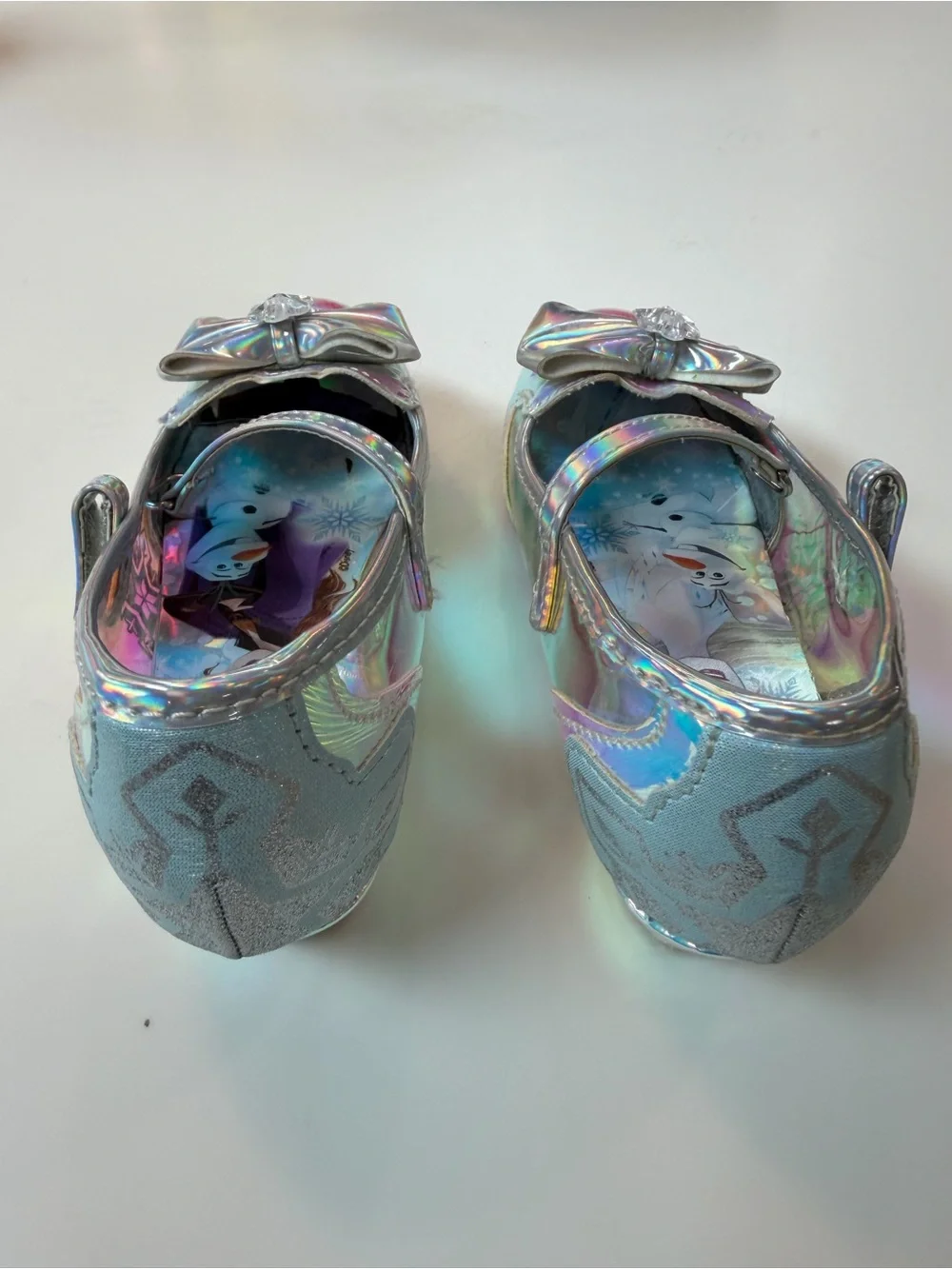 Disney Iridescent Rainbow Mary Jane Dress Shoes with Bow